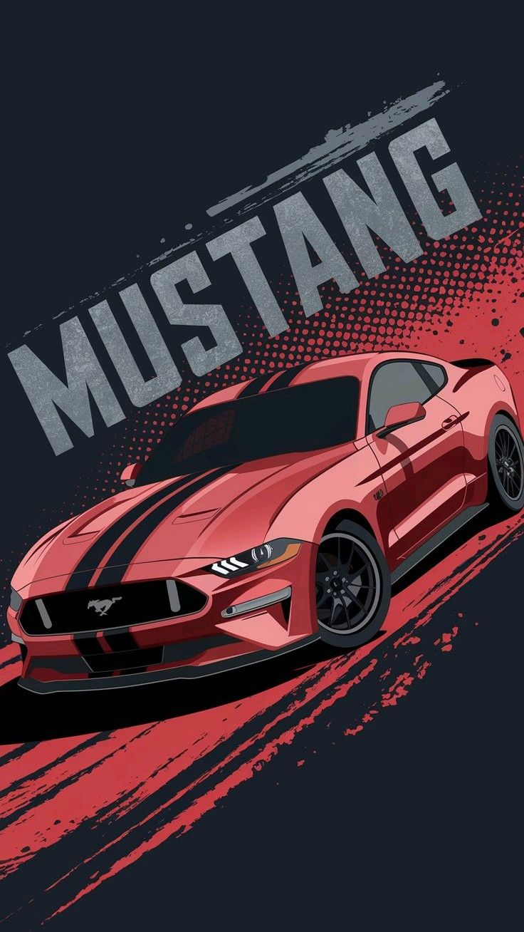 Red Mustang Sports Car 4K Wallpaper