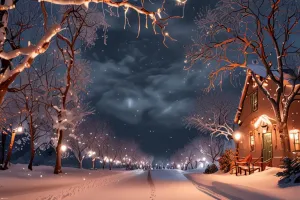Snowy Road 4K