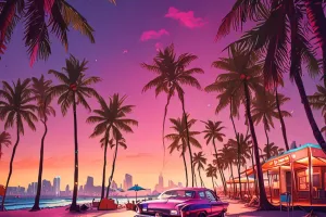 Neon Beach 4K