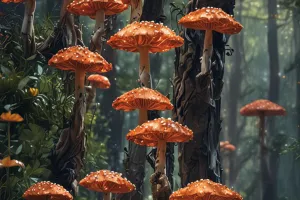 Glowing Mushroom Forest 4K