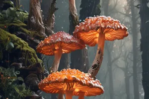 Glowing Mushroom Forest 4K