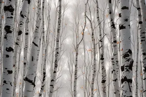 Snow‑Covered Birch Forest