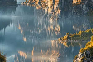 Misty Fjord Landscape