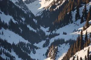 Snowy Mountain Pass in Winter