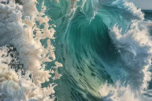 Vertical Ocean Wave Wall