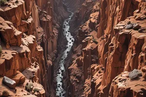 Silent Vertical Canyon at Dawn