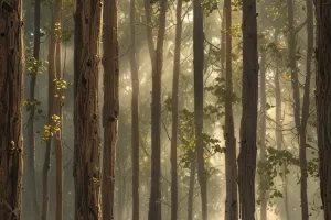 Vertical Alpine Forest Morning