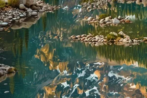 Turquoise Mountain Lake Reflection – Ultra HD Wallpaper