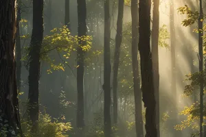 Forest Edge Light Break – Emotional Nature Wallpaper