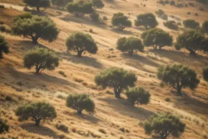 Warm Fog Over Olive Hills – Mediterranean Luxury Calm