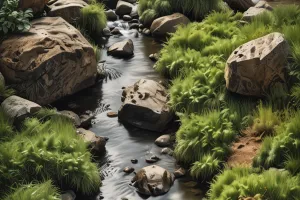 Muted River Bend – Premium Calm Nature Wallpaper