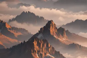 Alpine Dawn Over Silent Peaks