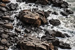 Volcanic Coastline Textures